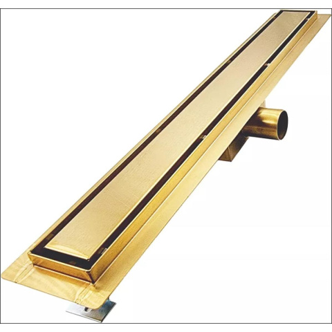 Odpływ liniowy SANITLINE model ZŁOTY/MOSIĄDZ 2w1 80 cm Odpływ liniowy SANITLINE model ZŁOTY/MOSIĄDZ 2w1 80 cm