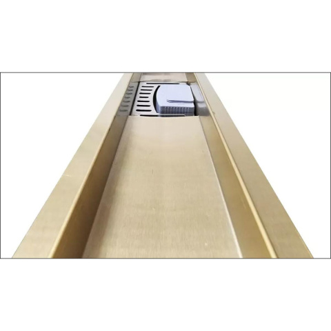 Odpływ liniowy SANITLINE model ZŁOTY/MOSIĄDZ 2w1 90 cm Odpływ liniowy SANITLINE model ZŁOTY/MOSIĄDZ 2w1 90 cm